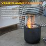 Voir la diapositive 4 : HOMCOM Cheminée portable à poser bioéthanol avec réservoir 0,4 L couverture 18 m² - design vase - dim. 12L x 12l x 19H cm