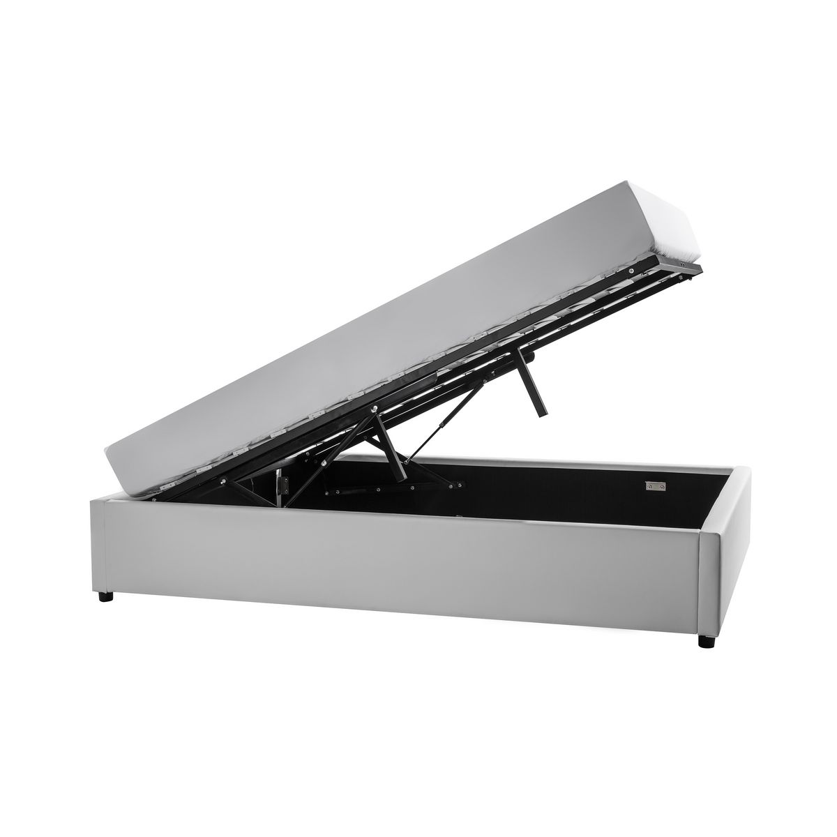 Lit coffre avec sommier relevable 140x190 cm LEO