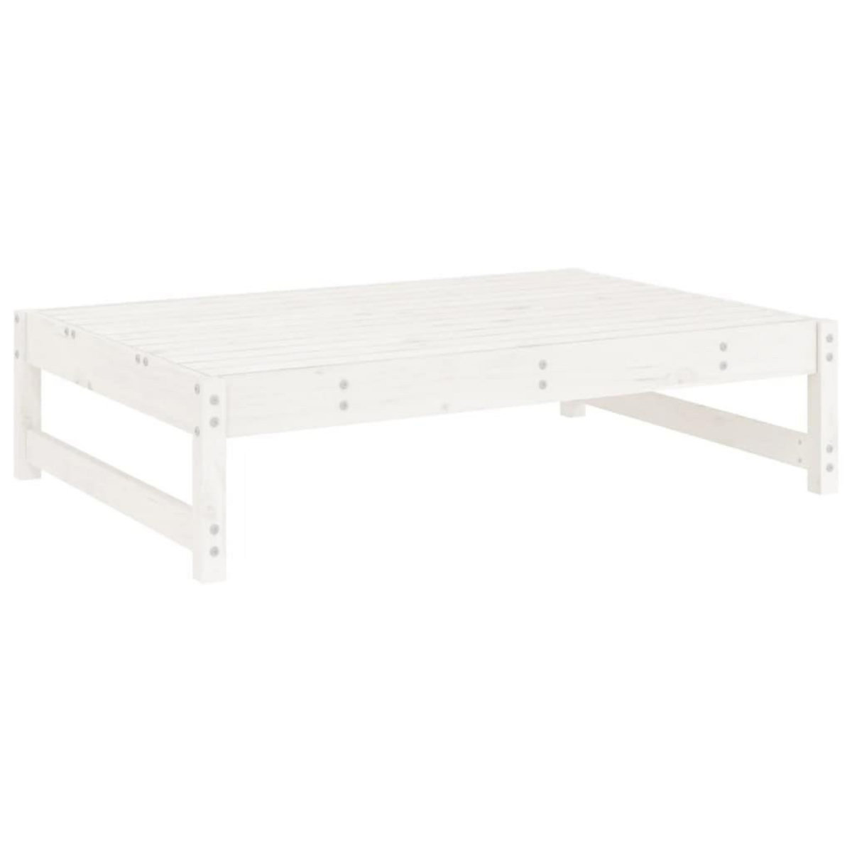 VIDAXL Salon de jardin 5 pcs blanc bois massif de pin