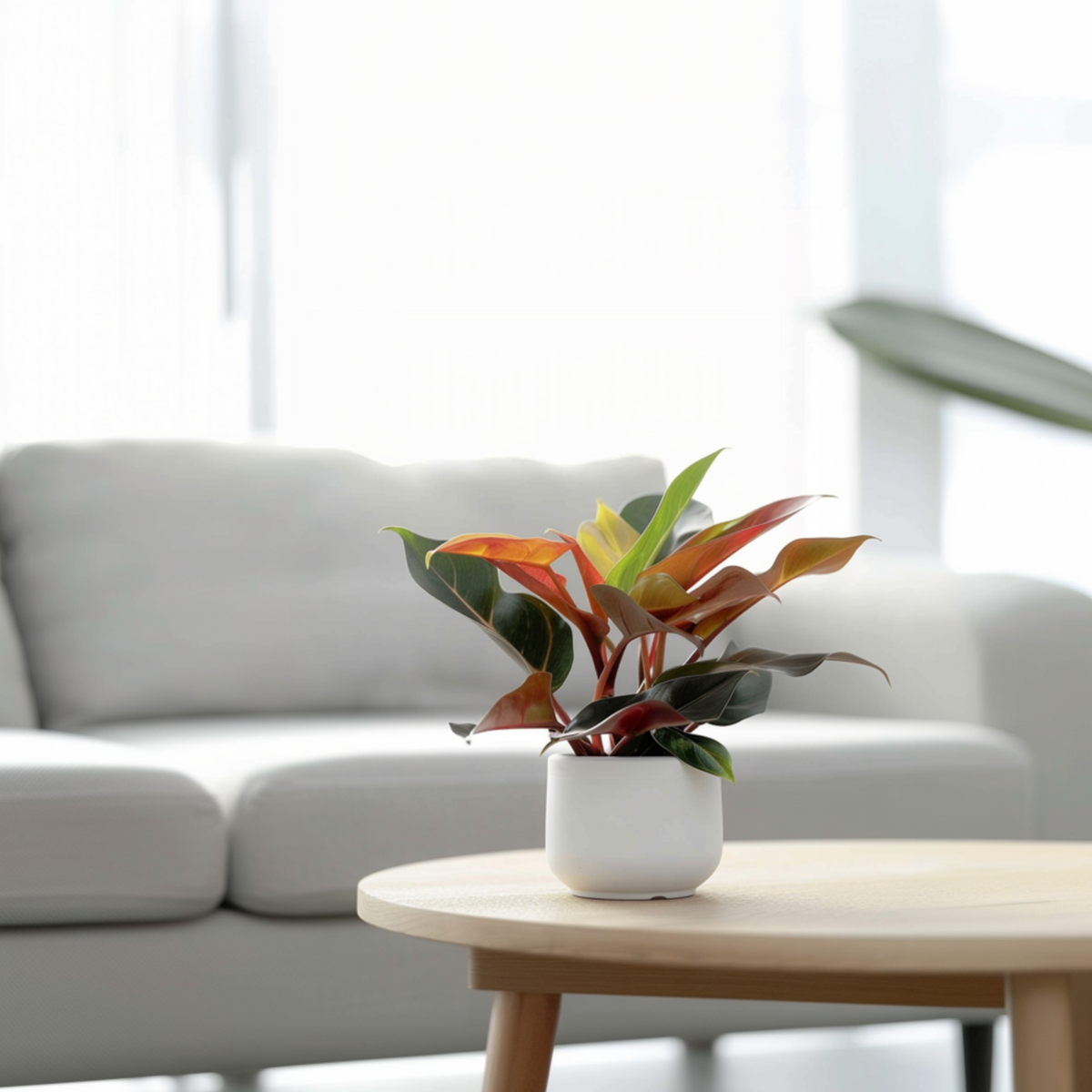 PLANT IN A BOX Plante verte - Set de 2 - Philodendron 'Sun Light' - Hauteur 20-30cm - ⌀12cm