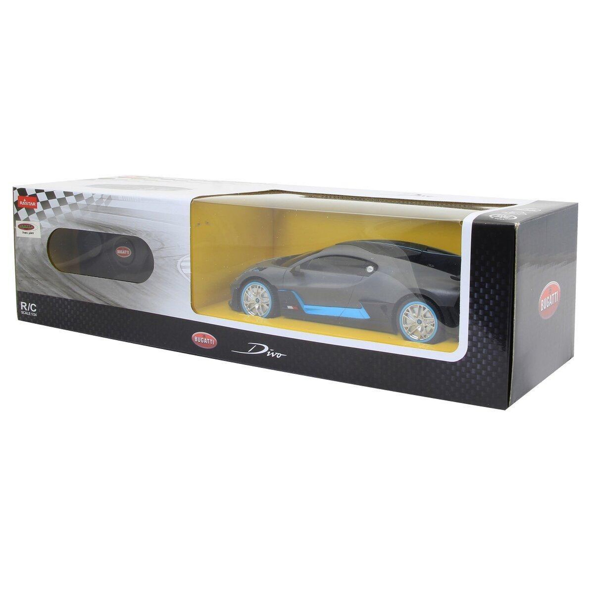 Voir la diapositive 3 : Jamara Voiture télécommandée bugatti divo 1:24 gris 2,4ghz