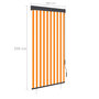 Voir la diapositive 6 : VIDAXL Store roulant d'exterieur 100x250 cm Blanc et orange