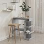 Voir la diapositive 3 : VIDAXL Table de bar et etagere de rangement Sonoma gris 100x50x101,5cm