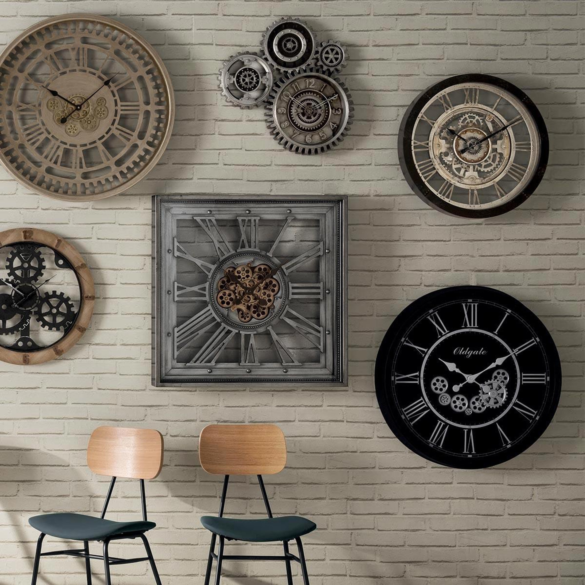 Voir la diapositive 5 : ATMOSPHERA Horloge murale  méca  61cm noir