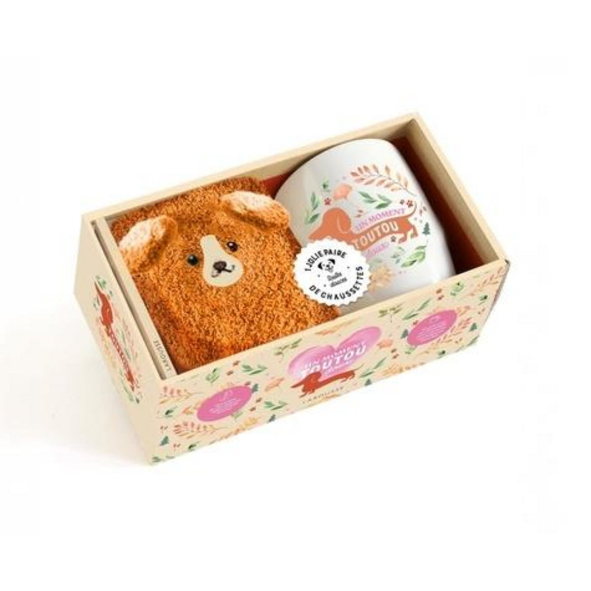 UN MOMENT TOUTOU DOUX. COFFRET AVEC UN JOLI MUG, UN LIVRE DE RECETTES ET UNE PAIRE DE CHAUSSETTES, Jeuge-Maynart Isabelle