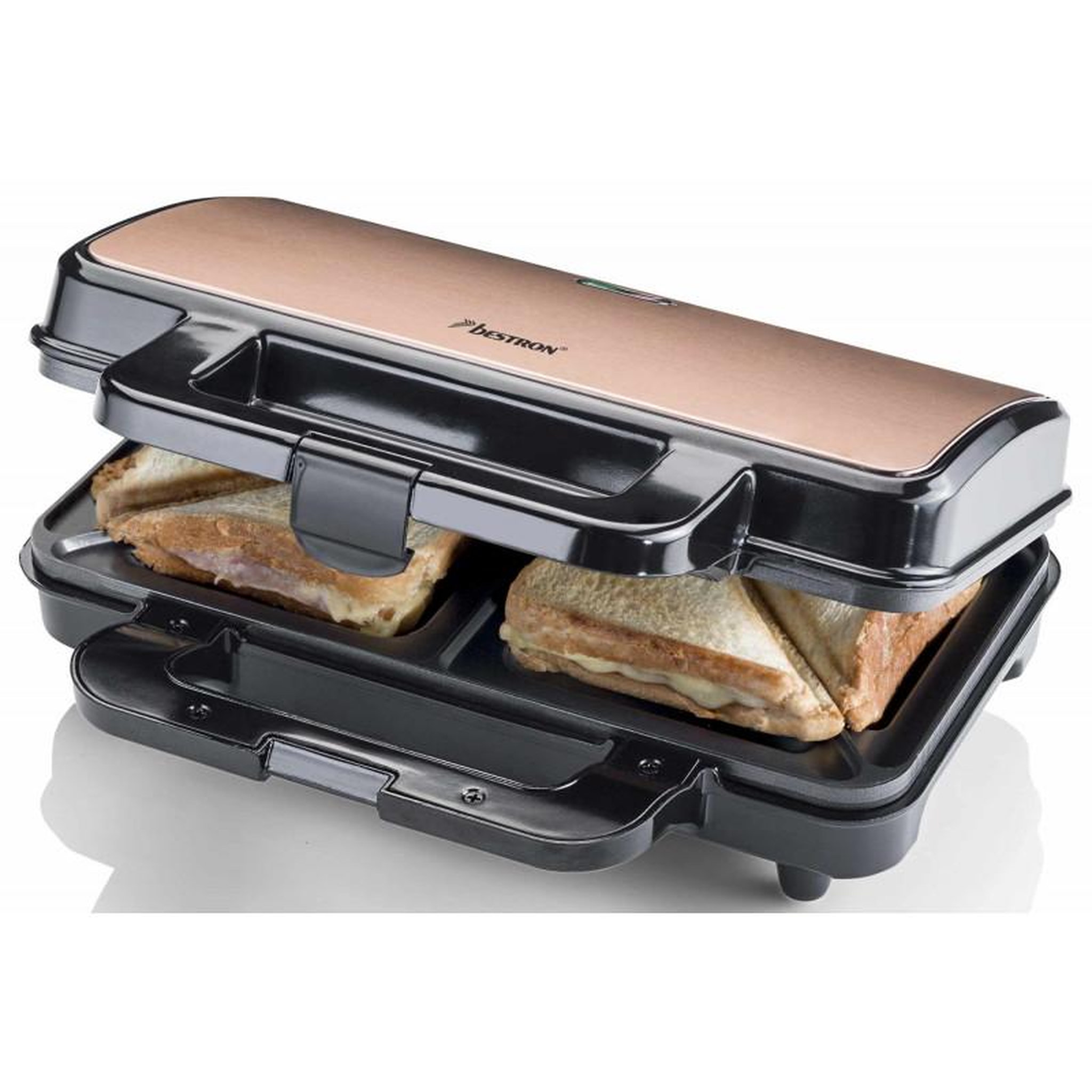 Voir la diapositive 5 : Bestron Appareil à croque- monsieur 900w - ASM90XLCO
