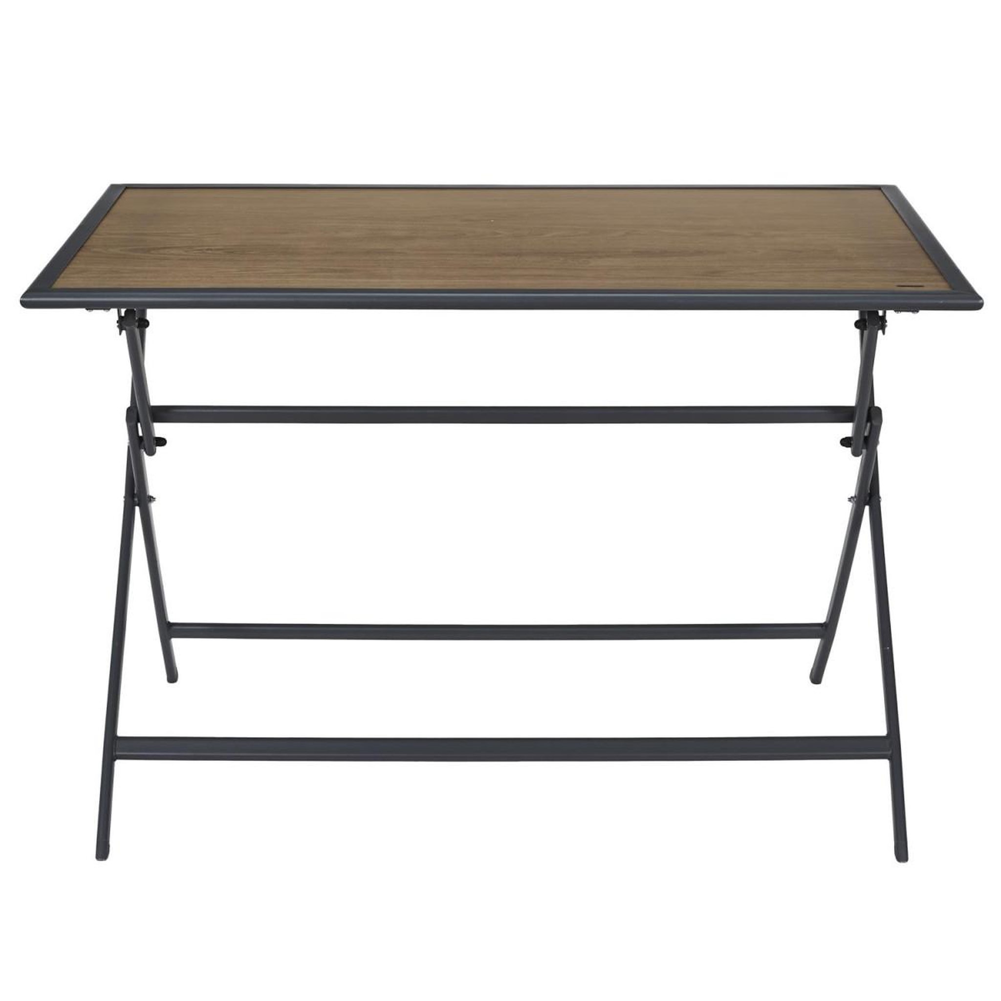 Voir la diapositive 2 : The Home Deco Factory Table de jardin pliable  barcelone  110cm gris & naturel