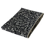 TOILINUX Nappe noire avec lignes écrues LINETTE - 140 x 240 cm