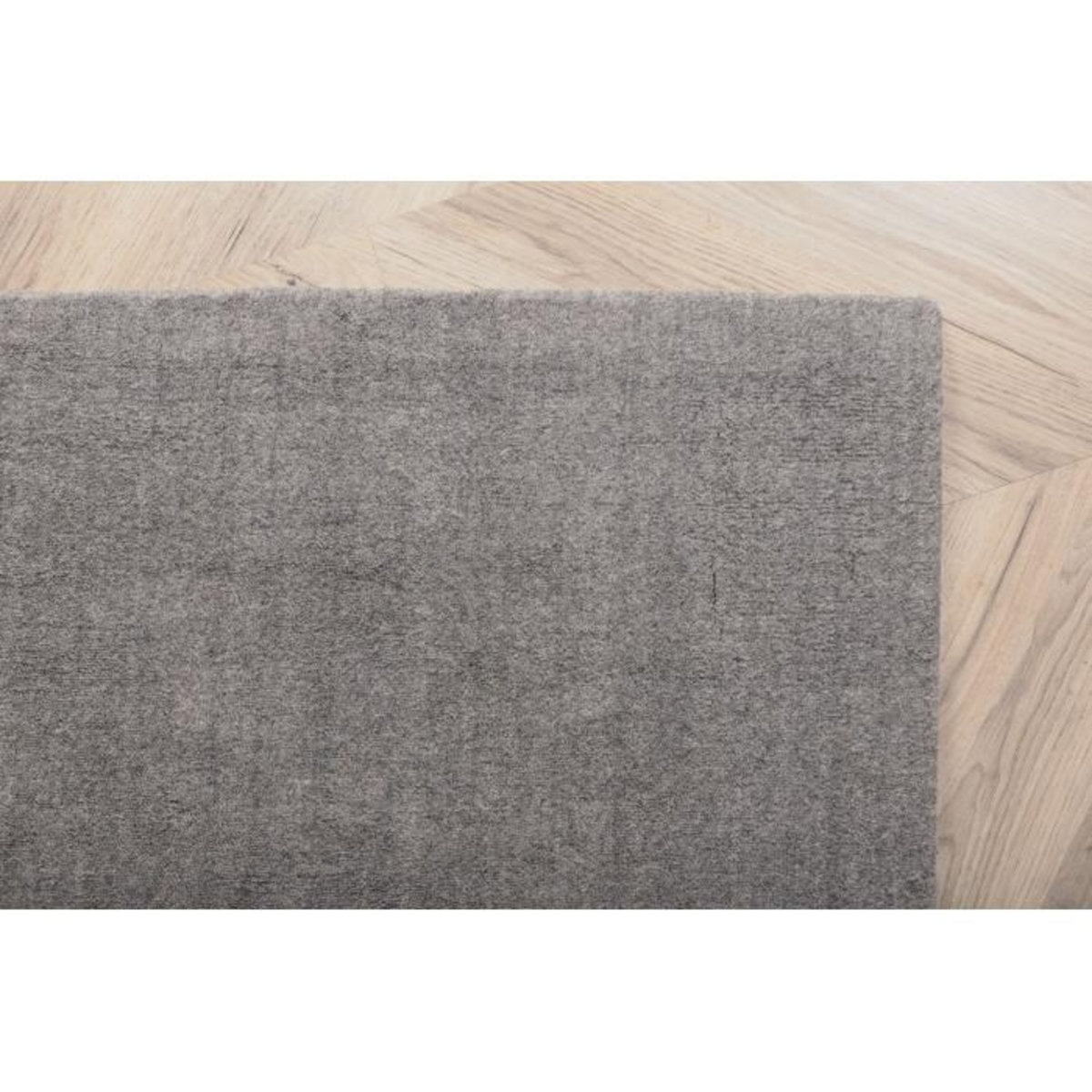 Paris Prix Tapis Déco en Laine  Ulla  202x300cm Gris Clair