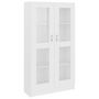 Voir la diapositive 2 : VIDAXL Armoire a vitrine Blanc 82,5x30,5x150 cm Bois d'ingenierie