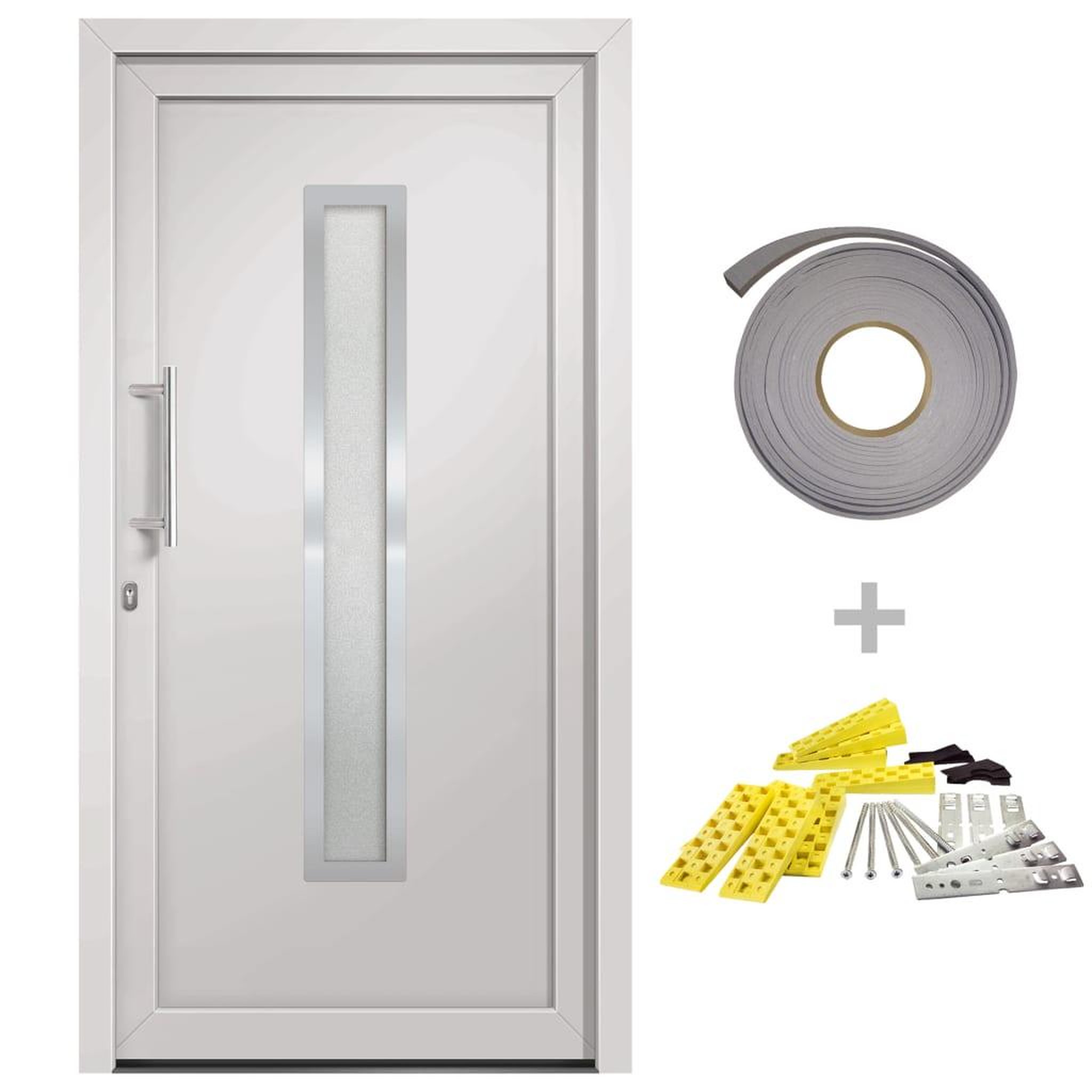 Voir la diapositive 2 : VIDAXL Porte d'entree Blanc 98x208 cm