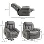 HOMCOM Fauteuil de relaxation électrique fauteuil releveur inclinable avec repose-pied ajustable tissu gris