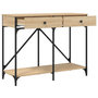 Voir la diapositive 5 : VIDAXL Table console chene sonoma 100x39x78,5 cm bois d'ingenierie