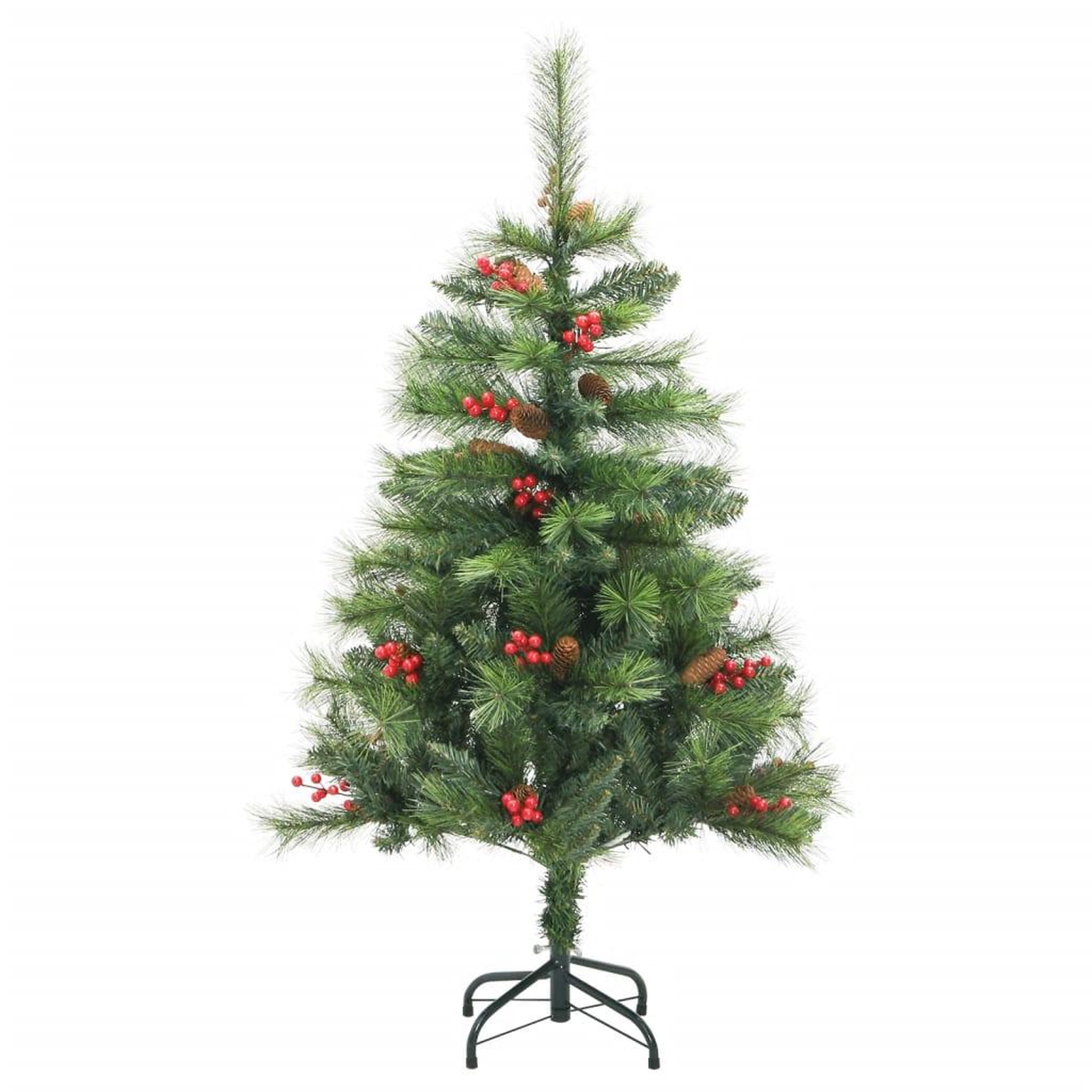 Voir la diapositive 2 : VIDAXL Sapin de Noël artificiel avec pommes de pin et baies 150 cm