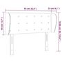 Voir la diapositive 6 : VIDAXL Tete de lit avec oreilles Creme 93x23x78/88 cm Tissu