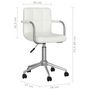 Voir la diapositive 6 : VIDAXL Chaise de bureau pivotante Blanc Similicuir