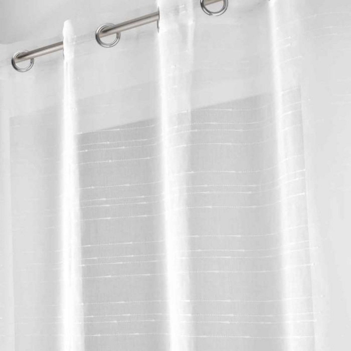 Paris Prix Rideau Voilage à Œillets  Opalia  140x240cm Blanc