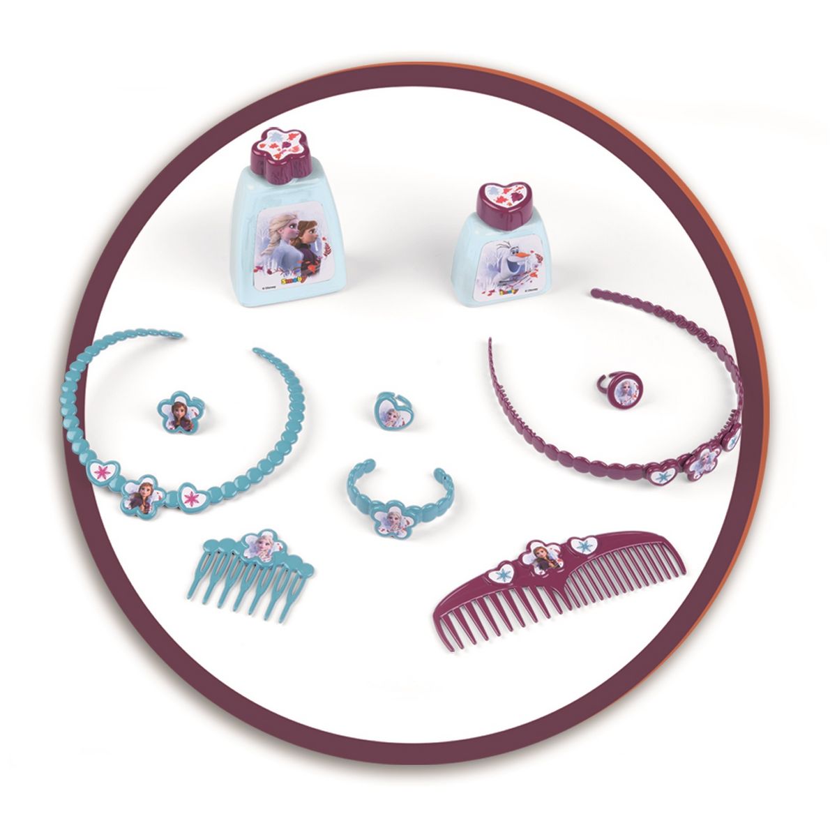SMOBY Ensemble coiffeuse + accessoires 2 en 1 - La reine des neiges 2