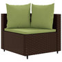 Voir la diapositive 3 : VIDAXL Salon de jardin avec coussins 6 pcs marron resine tressee