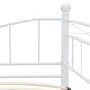 VIDAXL Cadre de lit blanc acier 180x200/90x200 cm