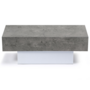 Voir la diapositive 3 : ID MARKET Table basse coulissante MARTA bois blanc et plateau effet béton