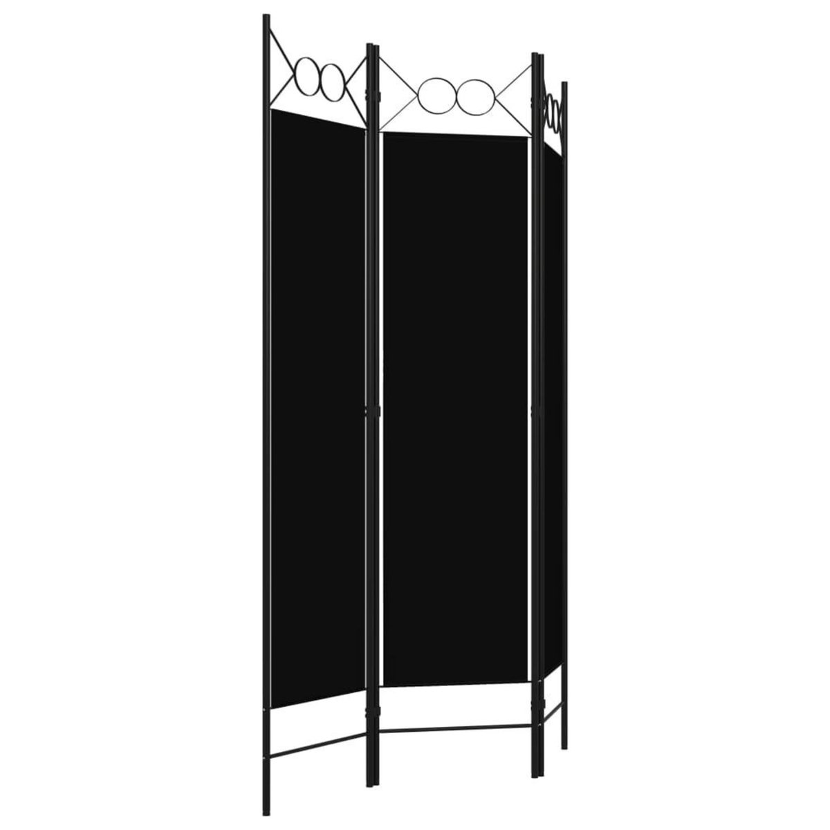 VIDAXL Cloison de separation 3 panneaux Noir 120x180 cm