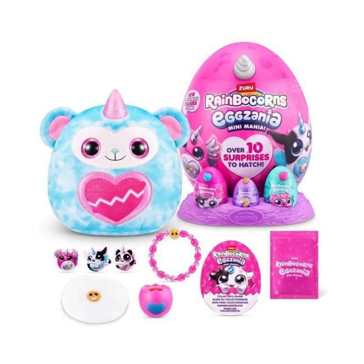 ZURU Peluches surprises - ZURU - Eggzania Mini Surprise S1 - 10 surprises - 6 modeles - Moelleuse