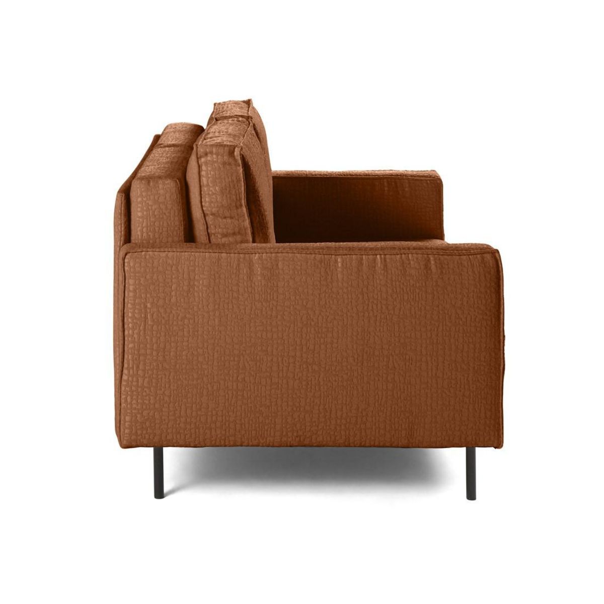 LISA DESIGN Charlie - canapé droit 2 places - en tissu velours relief