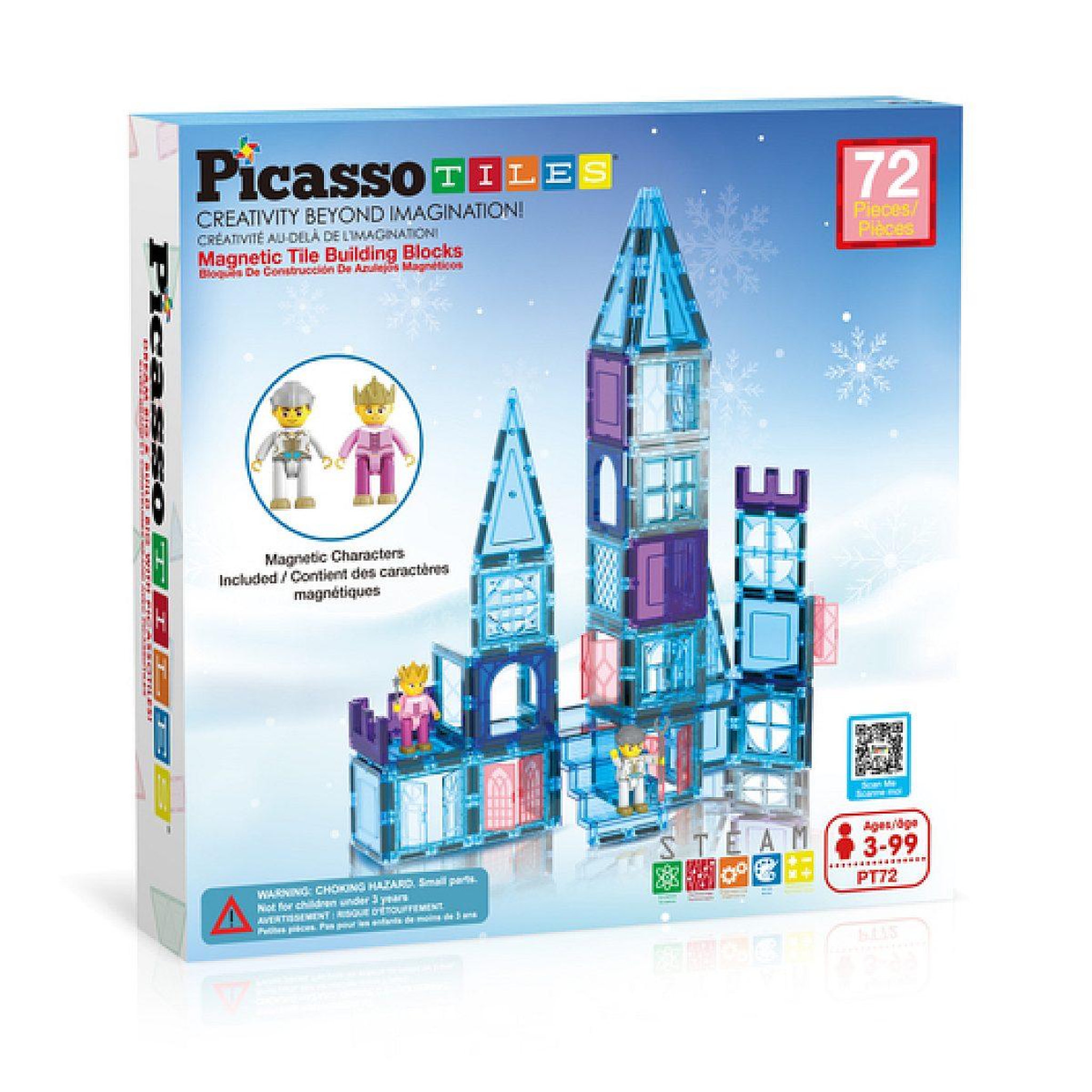 Voir la diapositive 2 : Tactic PicassoTiles Set 2 couleurs Hiver glace  72pcs