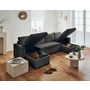 Voir la diapositive 3 : BEST MOBILIER Cyrus - canapé panoramique en u - 7 places - convertible avec coffre - en velours côtelé