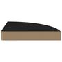 Voir la diapositive 4 : VIDAXL Etagere d'angle flottante noir 25x25x3,8 cm MDF