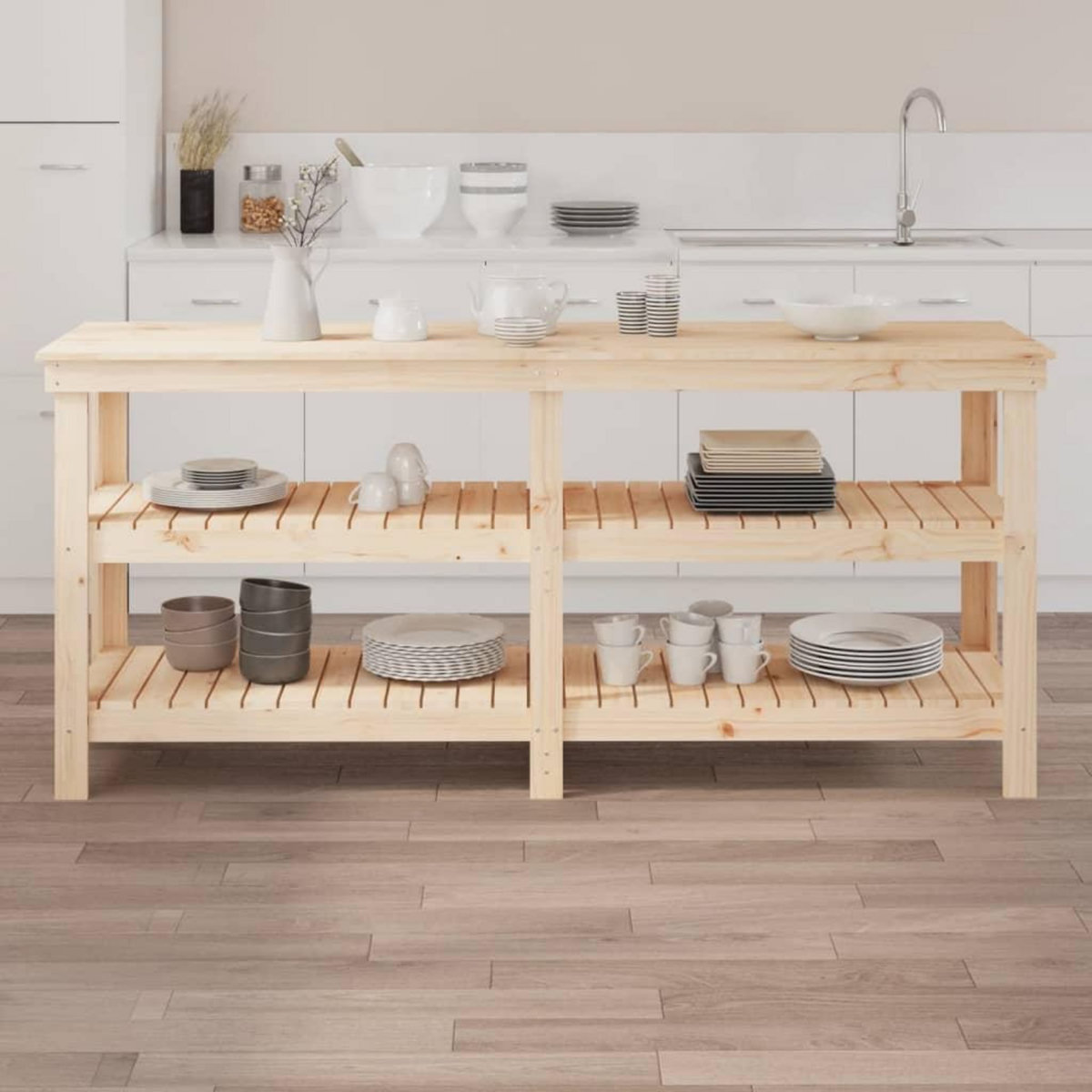 VIDAXL Banc de travail 181x50x80 cm Bois de pin massif