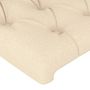 Voir la diapositive 5 : VIDAXL Tete de lit a LED Creme 144x7x78/88 cm Tissu