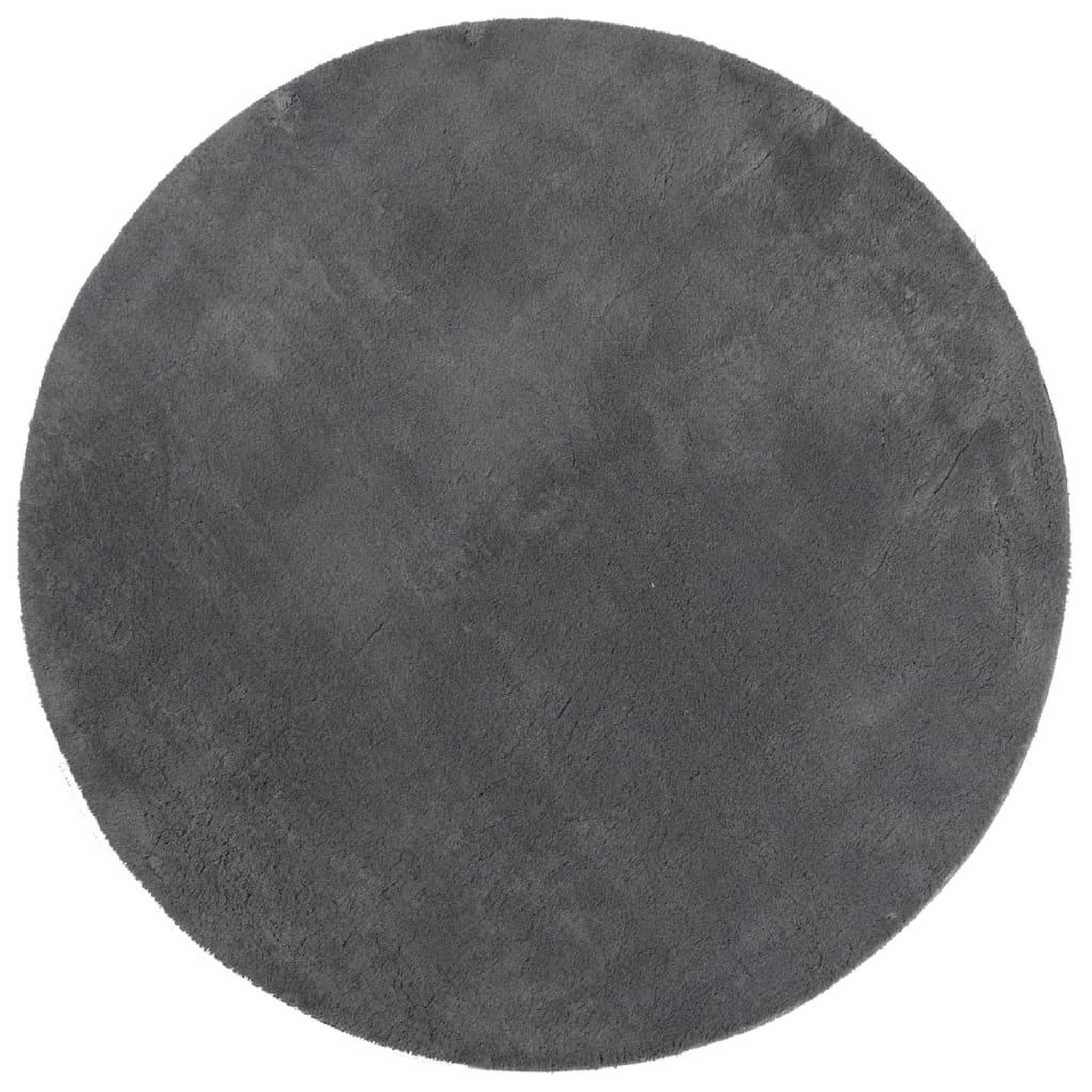 Voir la diapositive 2 : VIDAXL Tapis HUARTE a poils courts doux et lavable anthracite Ø 120 cm