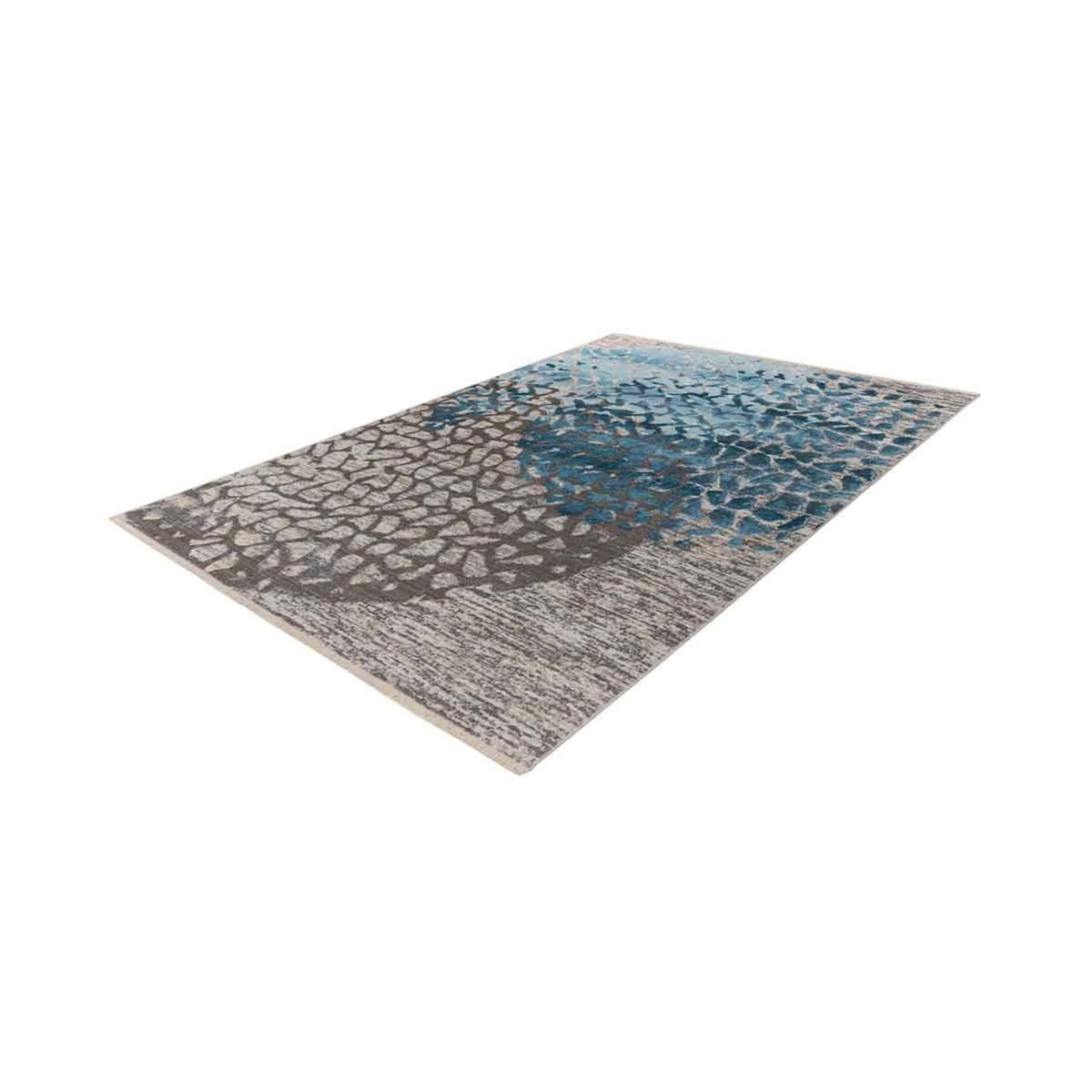 Paris Prix Tapis Tissé Imprimé à Poils Courts  Dilan  Bleu