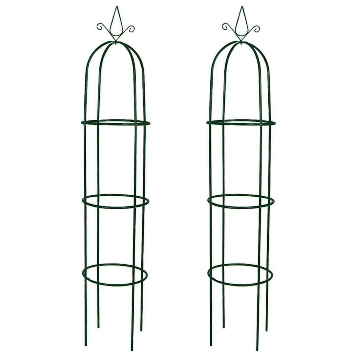 VIDAXL Arche de jardin en forme de tour 2 pcs