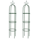 VIDAXL Arche de jardin en forme de tour 2 pcs