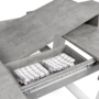 Voir la diapositive 3 : ID MARKET Table à manger extensible rectangle OREGON avec rangement 4-8 personnes effet béton et blanc 160-200 cm