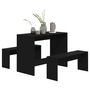 Voir la diapositive 4 : VIDAXL Ensemble a manger 3 pcs Noir Bois d'ingenierie