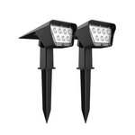 Lumisky Lot de 2 spots solaires CURTIS Noir Plastique 200LM