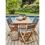 Chaise de jardin pliable - Bois et textilène - CHARLYMIX