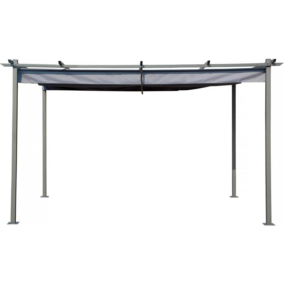 Habitat et Jardin Pergola avec toit rétractable - 3 x 4 m - Anthracite