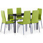 Voir la diapositive 1 : VIDAXL Ensemble a dîner 7 pcs Vert