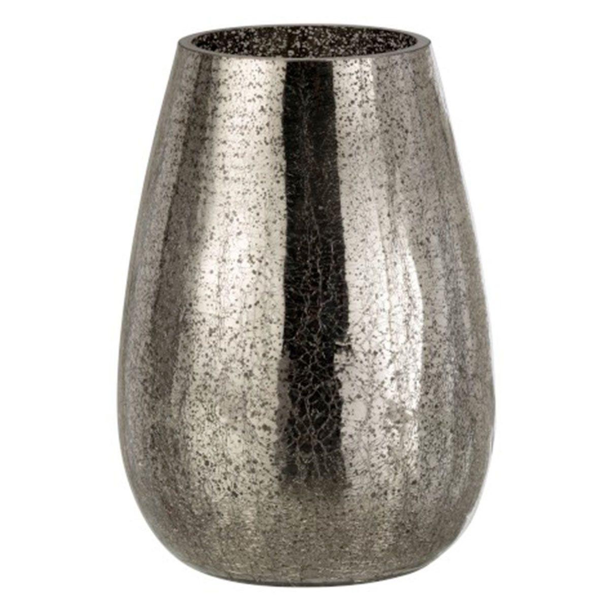 Voir la diapositive 1 : J-LINE Photophore Design  Œuf Craquelé  26cm Gris