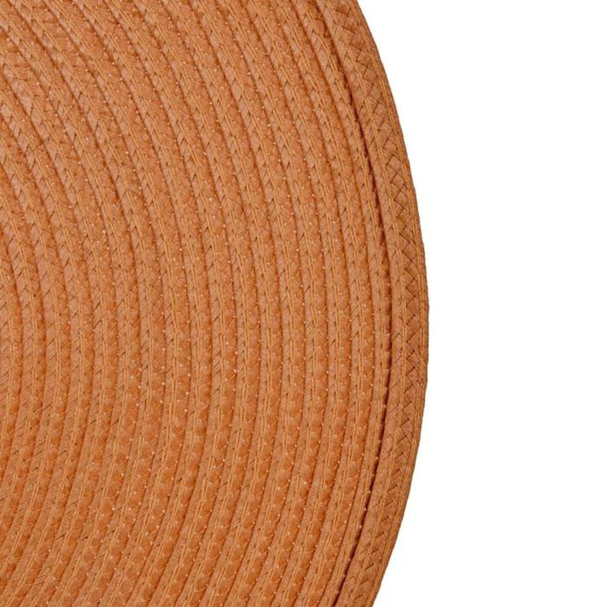 SECRET DE GOURMET Set de Table Rond  Tressé  38cm Terracotta