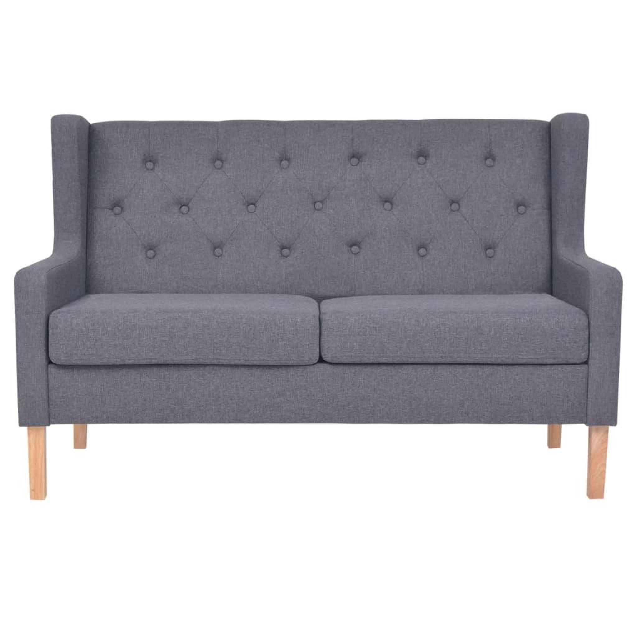 Voir la diapositive 3 : VIDAXL Ensemble de canapes 2 pcs tissu gris