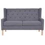 Voir la diapositive 3 : VIDAXL Ensemble de canapes 2 pcs tissu gris