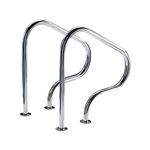 Habitat et Jardin Sorties de bain pour piscine - 80 x 80 cm - Inox - A visser