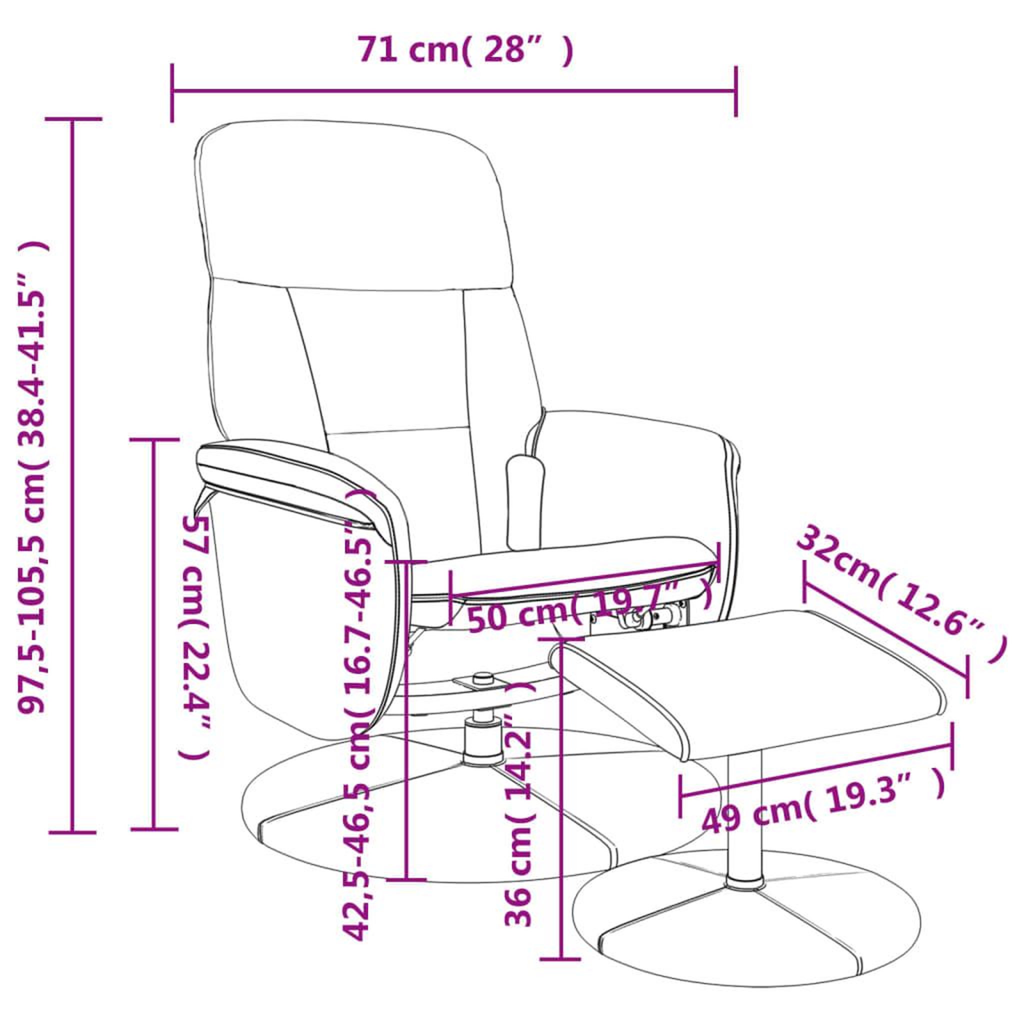 Voir la diapositive 6 : VIDAXL Fauteuil de massage inclinable repose-pied gris fonce velours