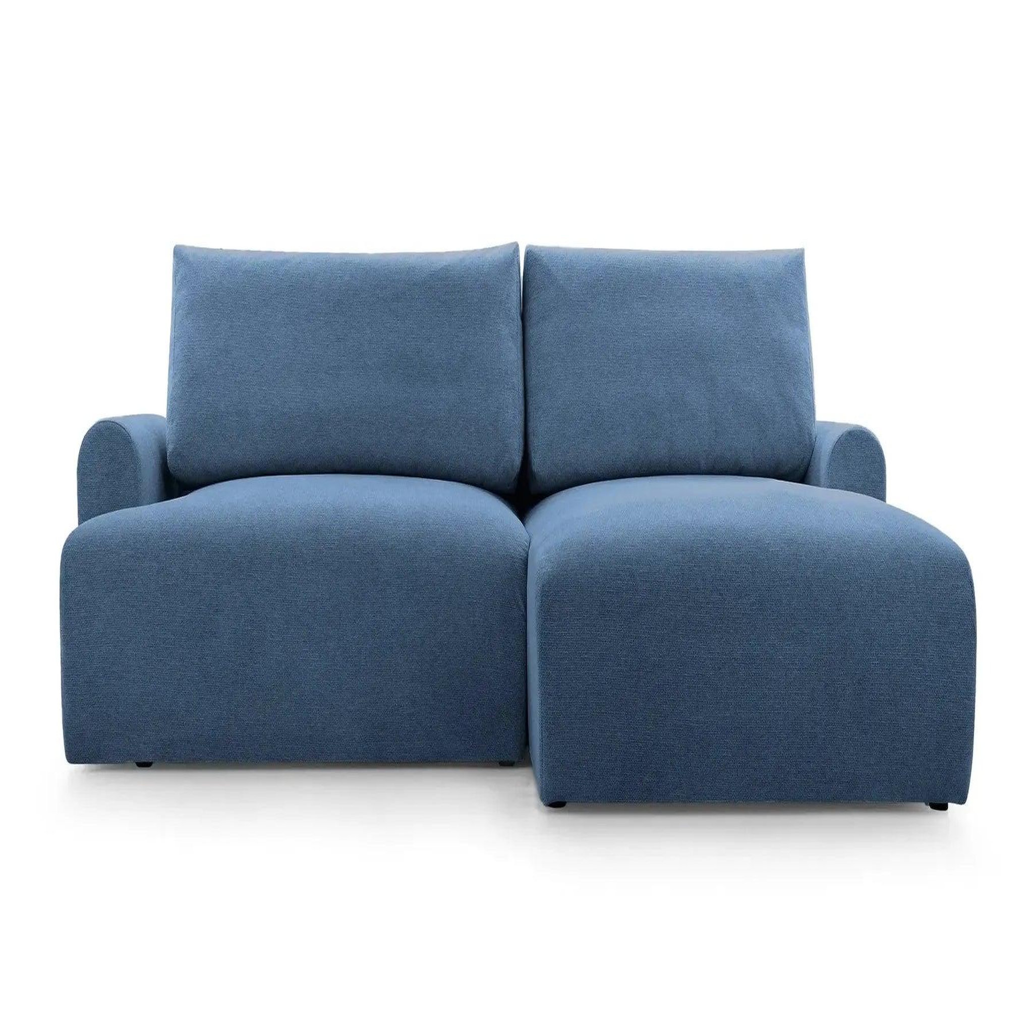 Voir la diapositive 1 : CASANOVA PARIS Raphaelle - canapé d'angle convertible tissu lisse 4 places droit